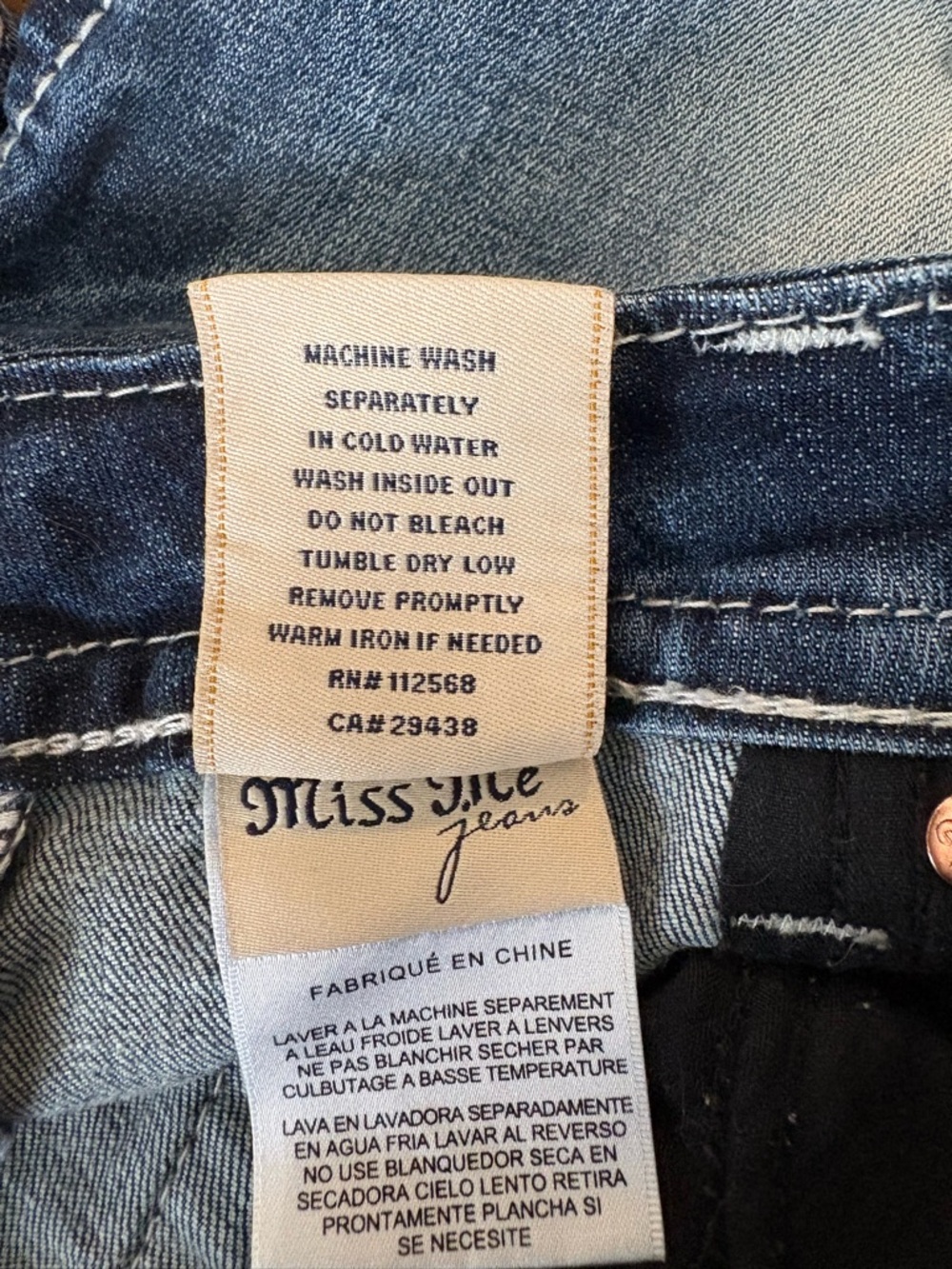 Miss Me Distressed Medium Blue Denim Jeans - Picture 13 of 13